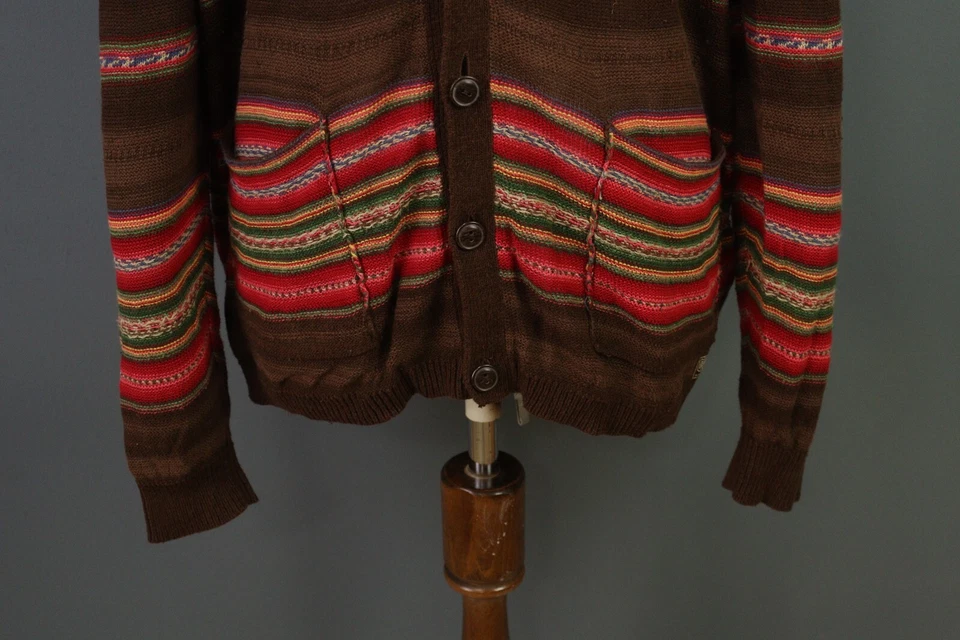 Cárdigan Suéter Denim & Supply Ralph Lauren Multicolor Lino Tejido L Foto 3 de 4