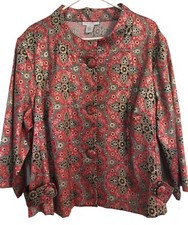 Vtg Usa Dressbarn Womens Lightweight Boho Jacket Sz 3x Nwt Formal Evening Career