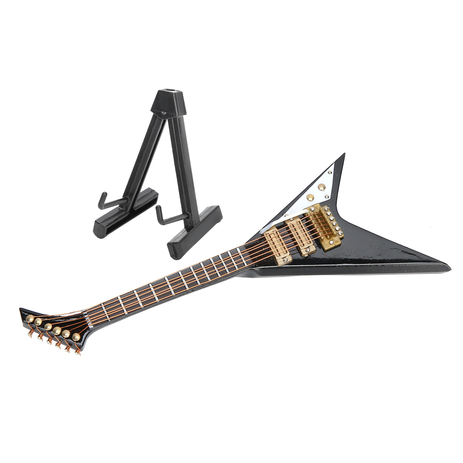 Electric Guitar Model Black Mini Musical Instruments Collection Decor