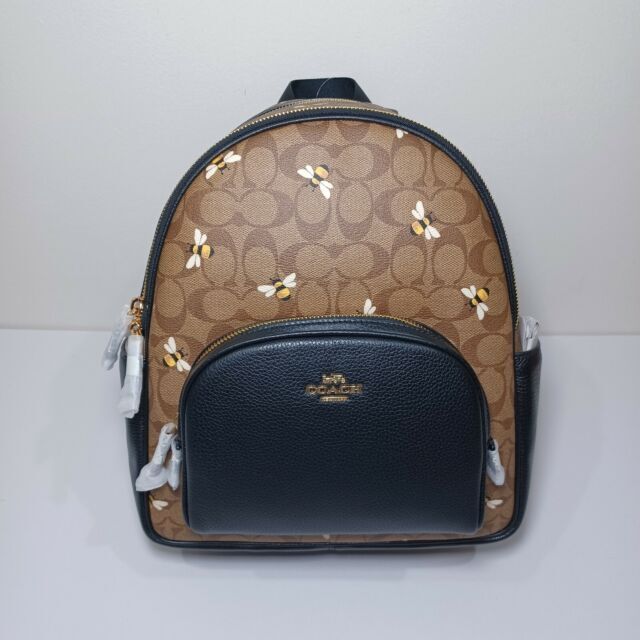 Coach Court Women's Backpack In Signature Canvas & Leather With Bee Print (C8592) for sale online | eBay Coach Court Women's Backpack In Signature Canvas & Leather With Bee Print (C8592) for sale online | eBay
