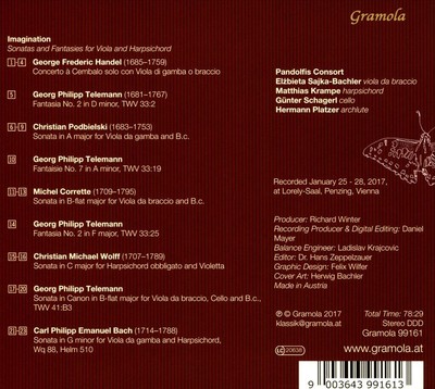ELZBIETA SAJKA-BACHLER / MATTHIAS KRAMPE / PANDOLFIS CONSORT IMAGINATION NEW CD