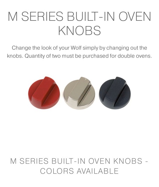 WOLF RED KNOB SET (2pc) FOR OVENS, see pics & desc. eBay