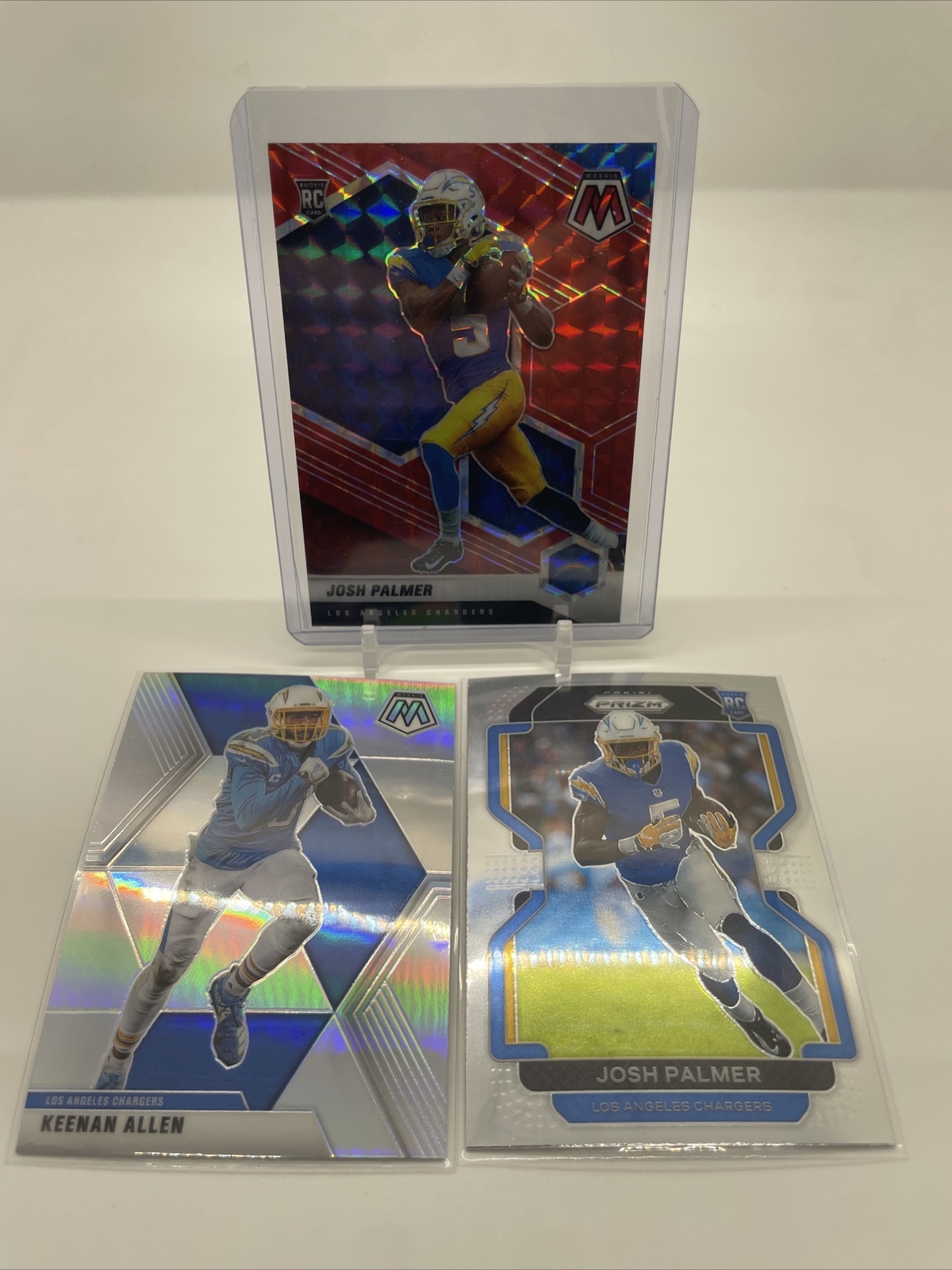 2021 Panini Mosaic Red Mosaic Prizm Rookie #329 Josh Palmer Los Angeles Chargers
