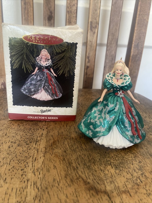 1995 Barbie Hallmark Keepsake Ornament Holiday Christmas #3 With Original Box!