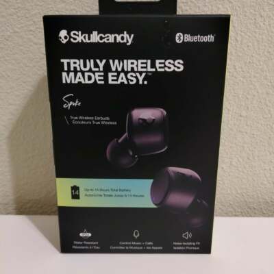   Skullcandy Spoke True Wireless Headphones Black Bluetooth Earbuds BLACK