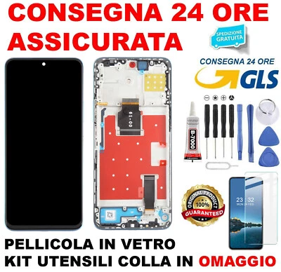 DISPLAY LCD FRAME HONOR 90 LITE CRT-NX1 TOUCH SCHERMO BLU SILVER NERO