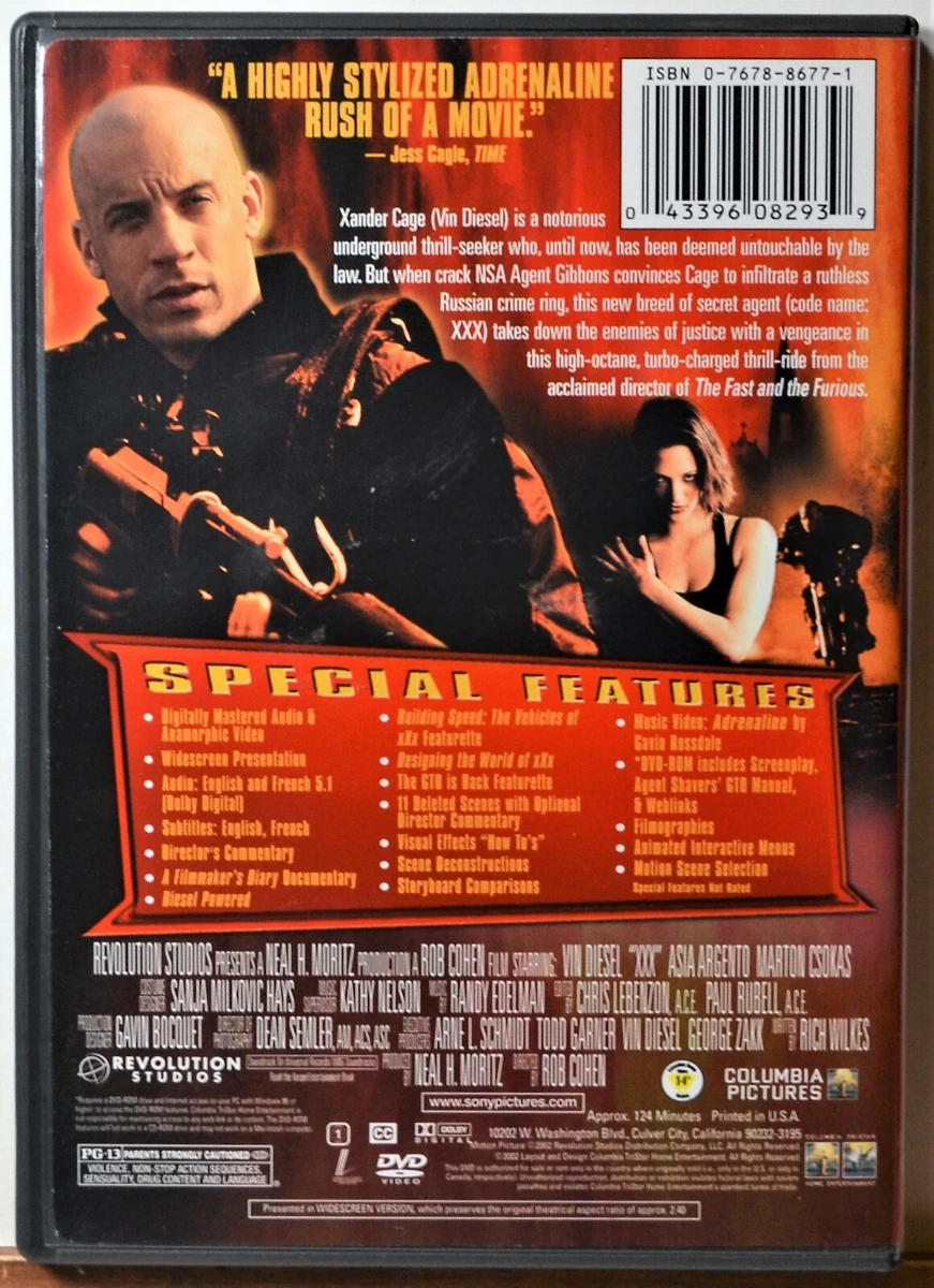 DVD XXX Vin Diesel Widescreen Action NICE DISC - Extra Movies Ship Free #B  43396082939 | eBay