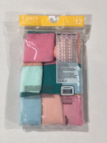 Wonder Nation Mädchen 100% Baumwolle Slip Unterwäsche 8 Höschen Größe 12 unvollständiges Set - Bild 7 von 11