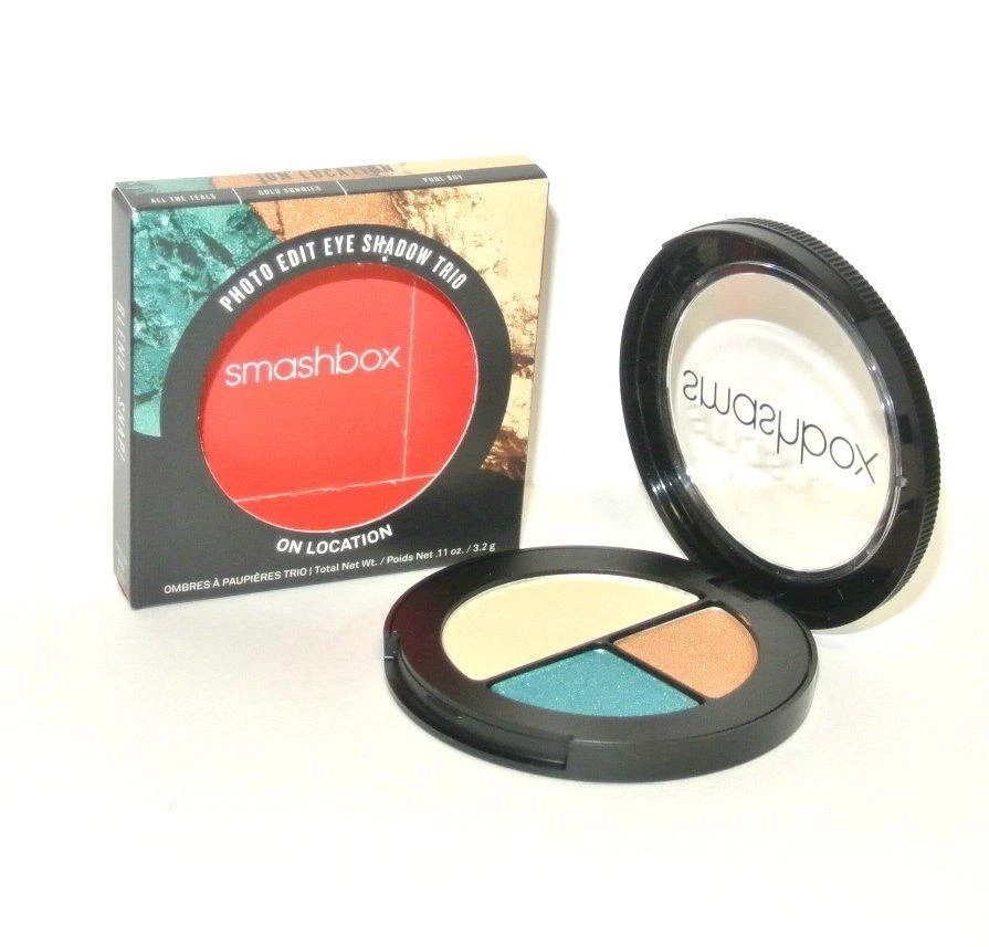 Smashbox Photo Edit Eye Shadow Trio in On Location Full size New Teals Pool Boy - Image 3 of 3