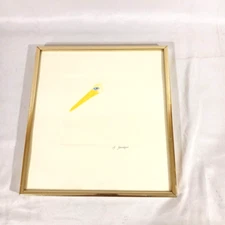 Guillermo G. Zuniga White Pelican Etching Embossed Paper Art Watercolor