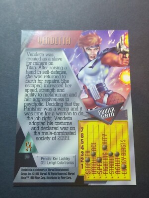 その他 marvel 1995 Marvel Metal Vendetta #54 Fleer Base | eBay