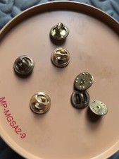 7 Gold Pin Badge Butterfly Brooch Backs With Pins Gold Tone Lapel Pin