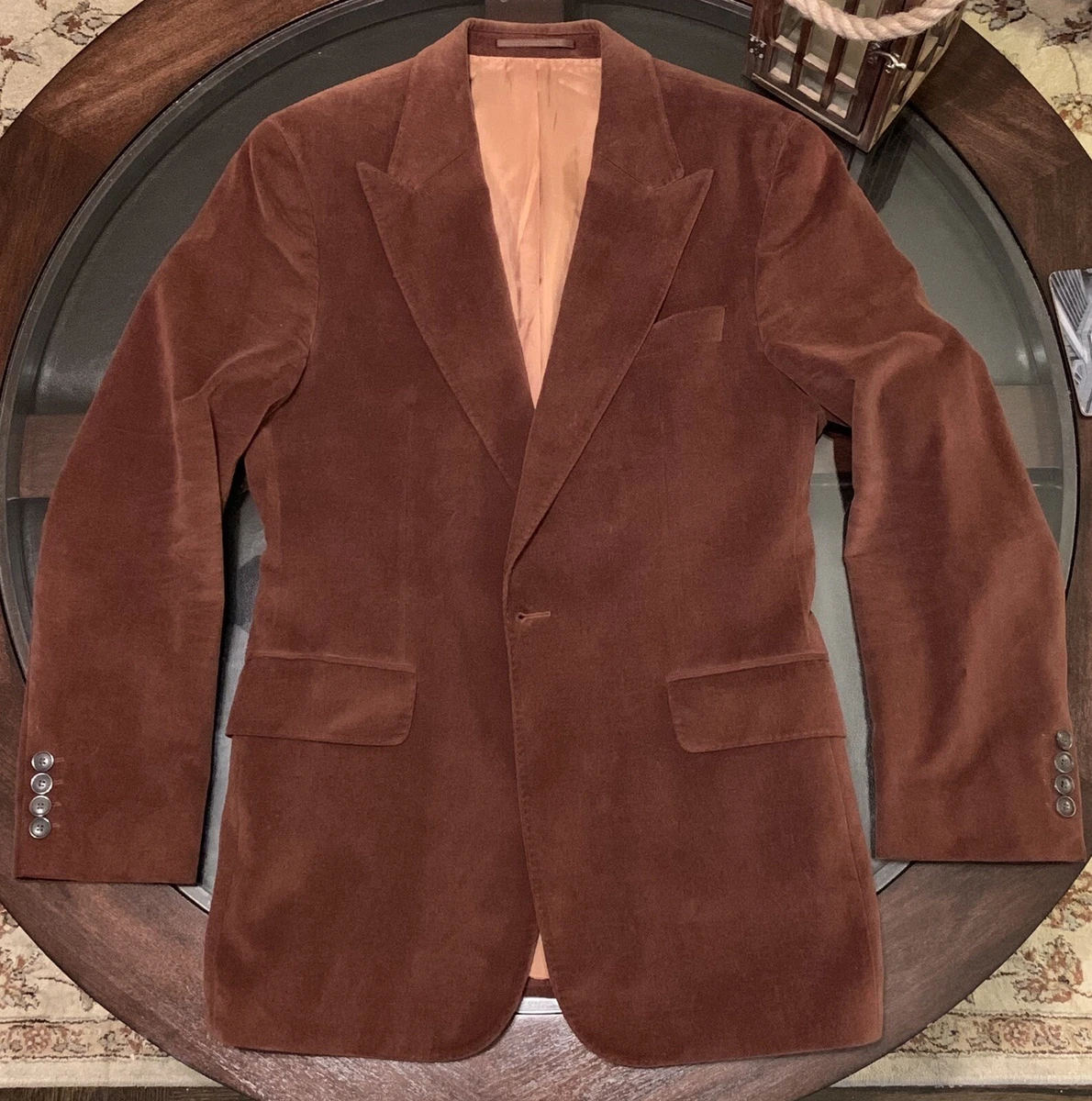 HUGO BOSS Gent s Sz 40R Velvet Blazer Peak Lapel Sport Coat Jacket