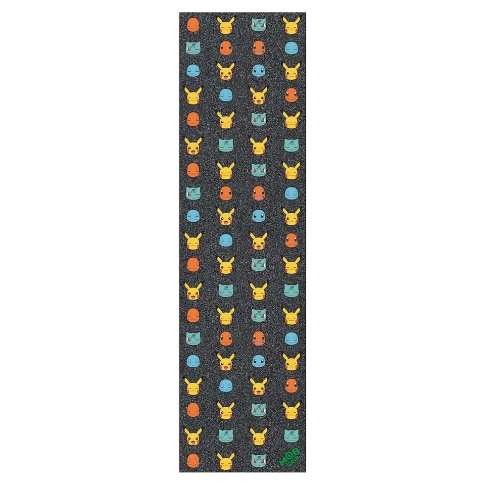MOB GRIP POKEMON x Santa Cruz 9" Limited Mob Skateboard Grip Tape Pikachu Partners Faces