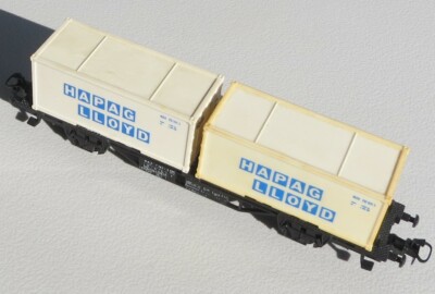 Faller AMS  444 --  Waggon mit Container   -- RAR -  (BNL622)