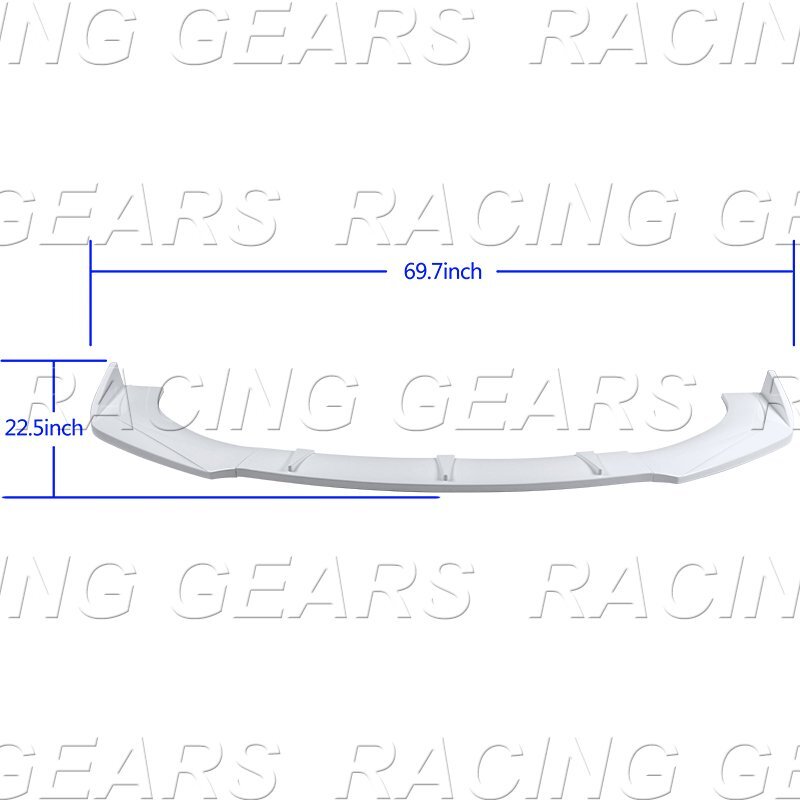 UNIVERSAL PAINTED WHITE FRONT BUMPER LOWER BODY KIT SPLITTER SPOILER