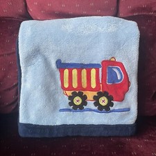 Dump Truck Baby Boy Blue Red Security Blanket Lovey Construction