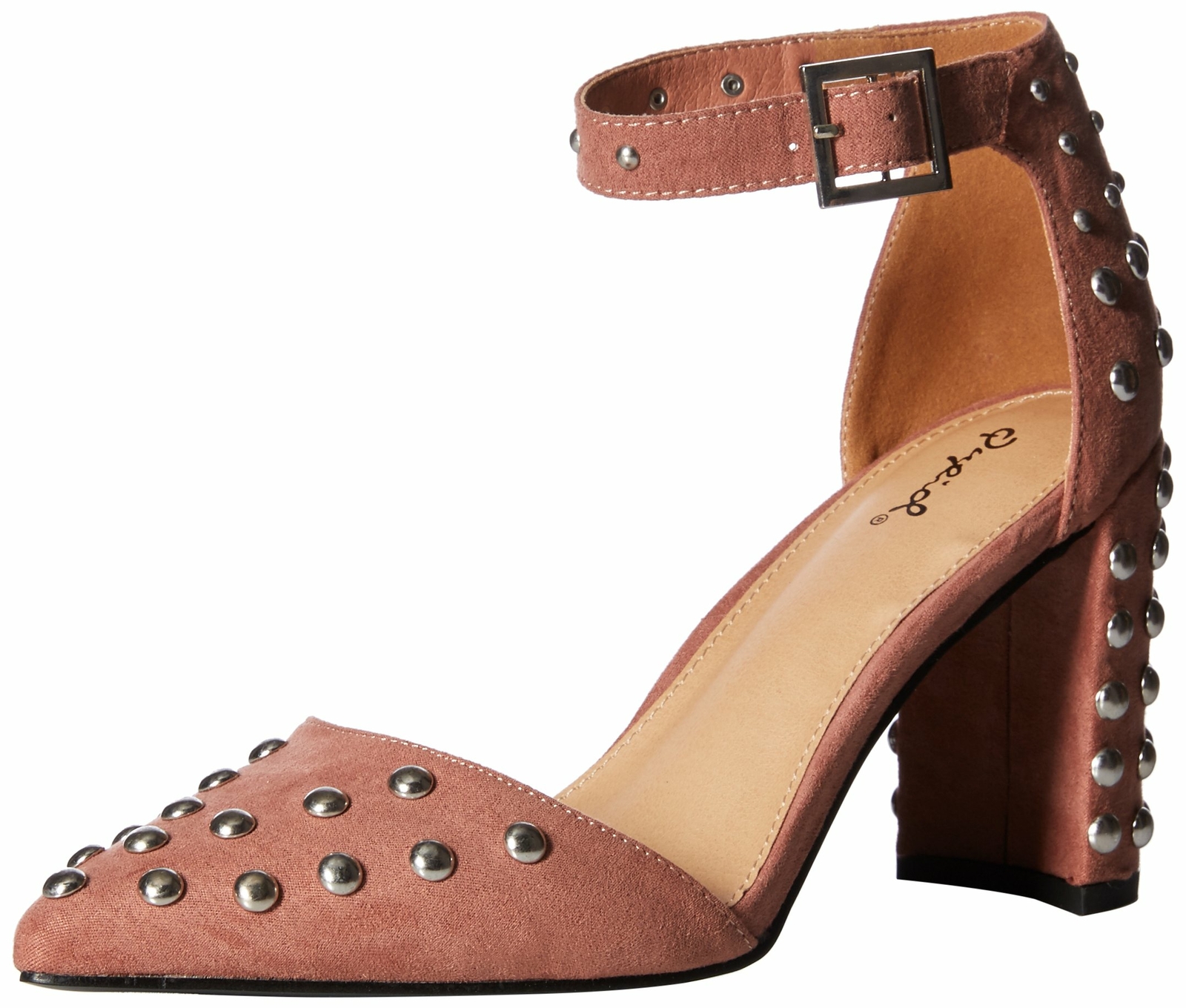 chunky studded heels