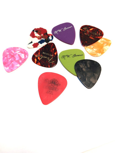 Mixed Color and Brand Guitar Pick Lot of 9-some Fender