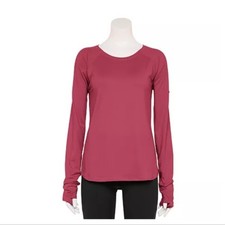 Tek Gear Adaptive Long Sleeve Performance Tee Color: Deco Sangria, LARGE EUC