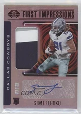 2021 Panini Illusions Trophy Collection Red /99 Simi Fehoko #139 Rookie Auto RC