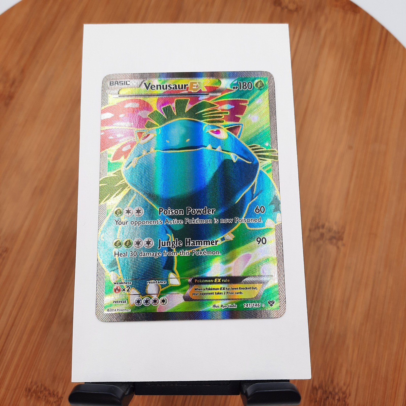 Venusaur EX 141/146 Full Art XY Base Set Pokemon Card LP