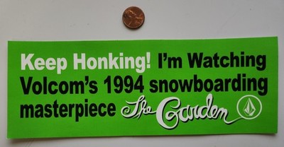 VOLCOM Snowboard BIG Jamie Lynn The Garden Promo Sticker Flawless New Old Stock