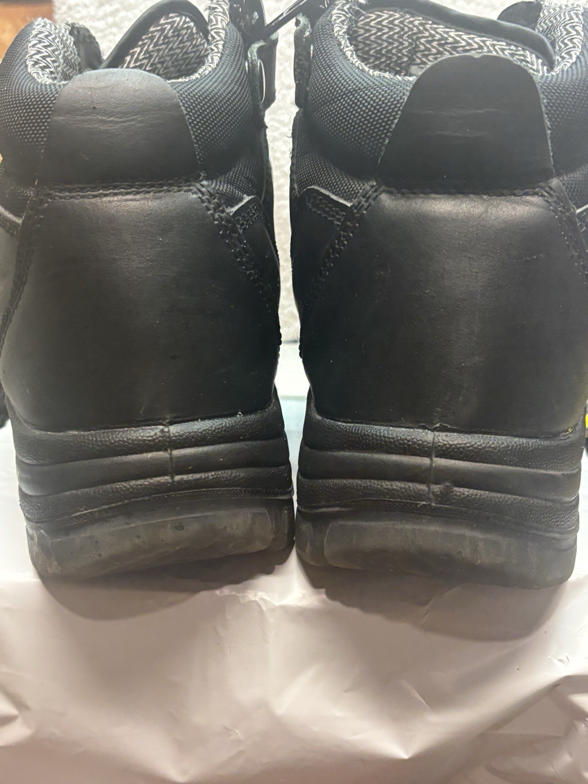 ROCKROOSTER Mens Zipper Work Boots, 6” Steel Toe Side - Zip Work Boots, Black