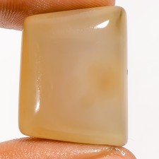 100 Natural Yellow Chalcedony Fancy Cabochon Gemstone 35.5 Ct 23X18X8mm A-36708