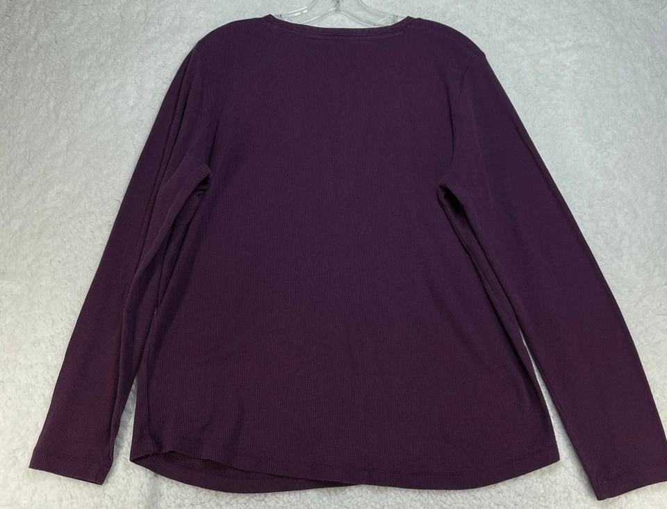 Suéter Northcrest Mujer Grande Púrpura Tejido Cuello Redondo Foto 3 de 4