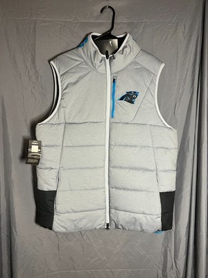 Nike NFL Team Apparel Carolina Panthers black grey puffer vest Mens Large