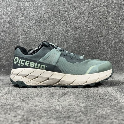 Icebug Arcus RB9X GTX Mens Size 12.5 Stone Green Trail Running Shoes Used