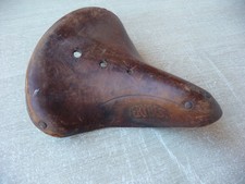 Selle De Vélo Ancienne En Cuir Torpedo - Vintage, Bon état, Cuir Non Craquelé