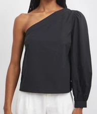 NEW Rails Jill Top Women’s L Black One Sleeve Off Shoulder