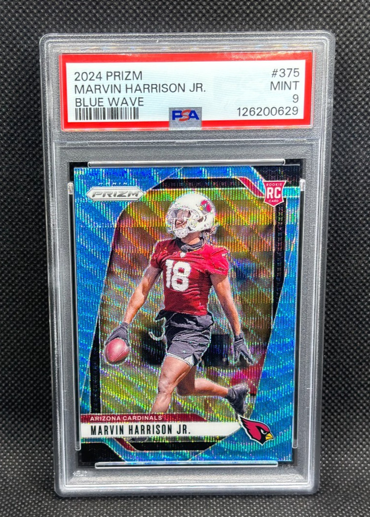 Marvin Harrison Jr. RC Blue Wave 035/230 PSA 9 Mint - 2024 Panini Prizm #375