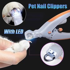 Professional Pet Nail Clipper scissors With LEDLight Cat Dog Nail Clipper Tool*