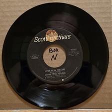 John Paul Young: Love Is in the Air/Where The Action Is - Scotti Brothers 45 VG+