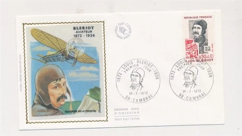 D340415 France FDC Aviation - Aircraft Bleriot Famous Pilot