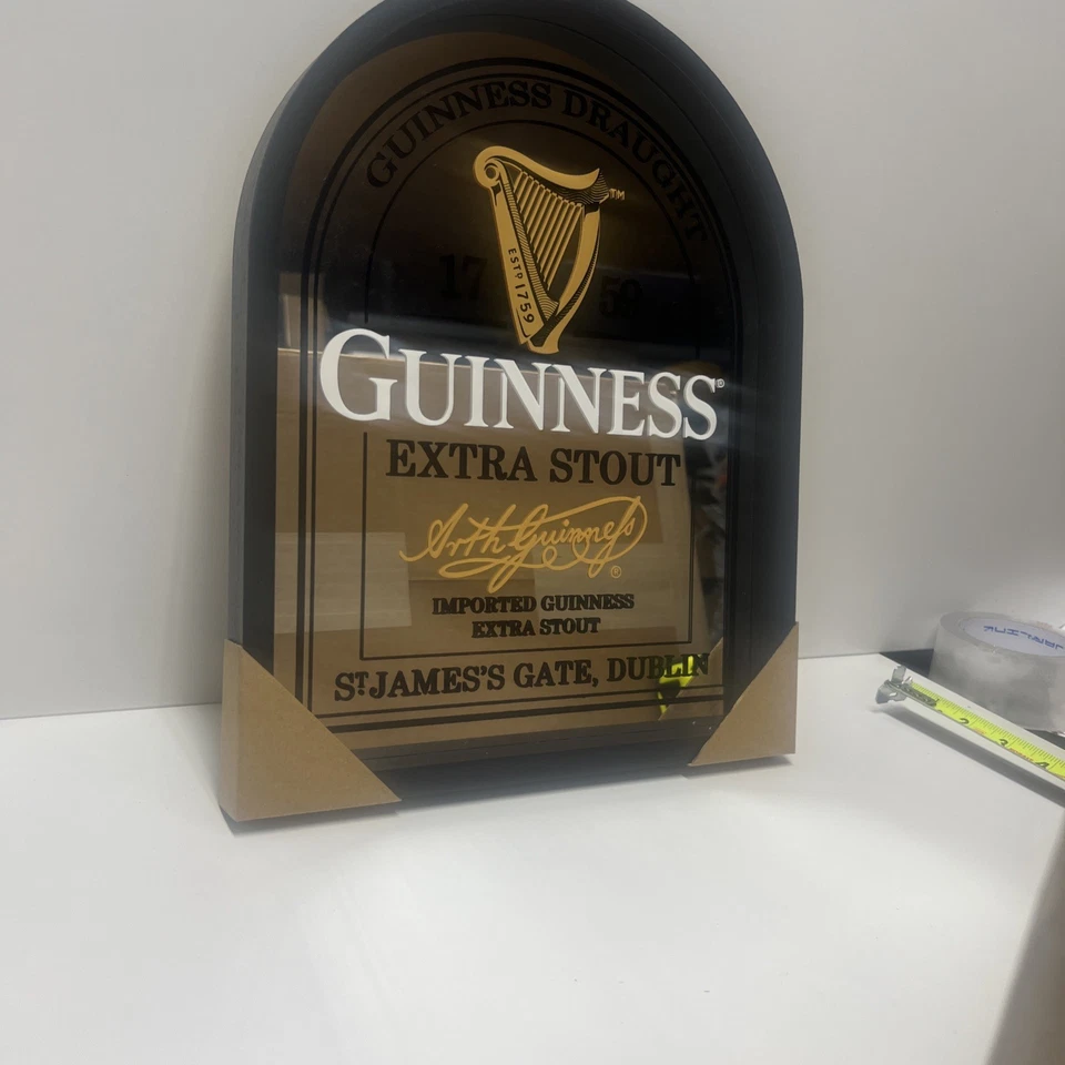 Guinness Extra Stout Arched Mirror:11"x14" Beer Sign Pub Bar 1759 office, garage - Image 2 of 4