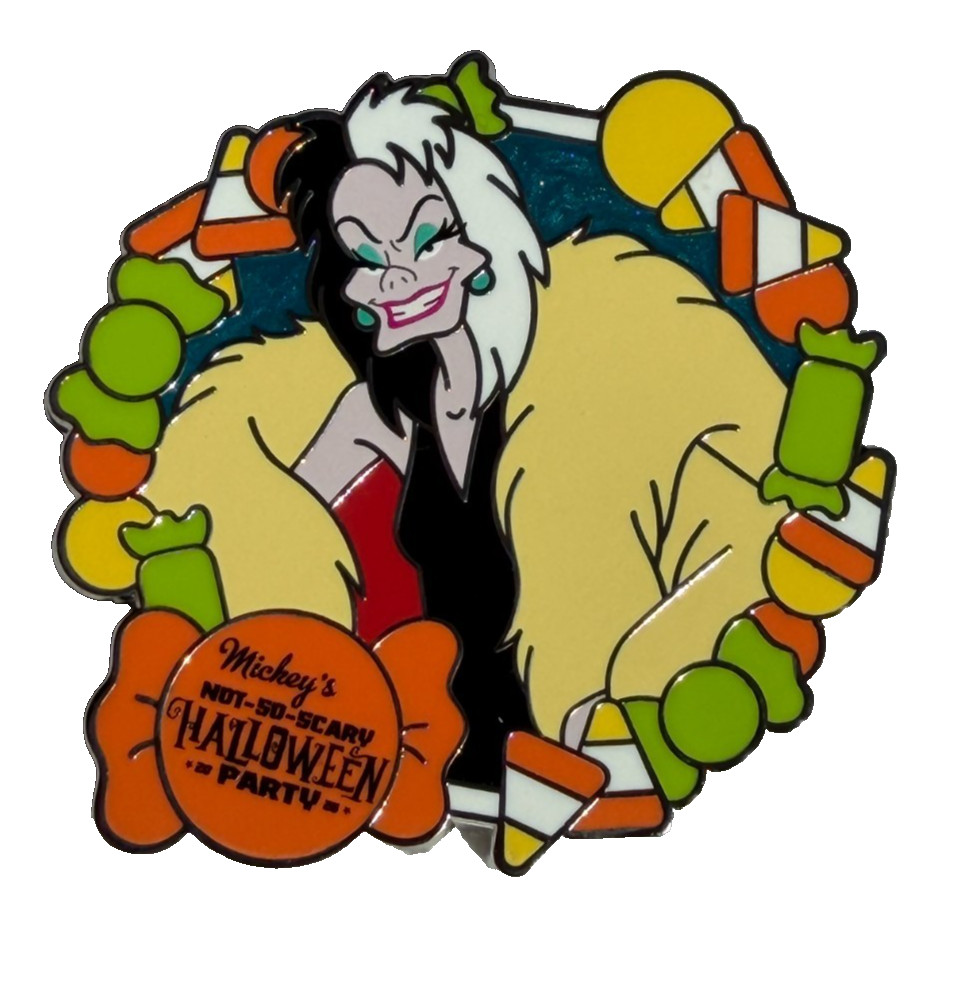 Cruella de Vil 2026 Disney Parks Not So Scary Halloween Party Mystery Box Pin