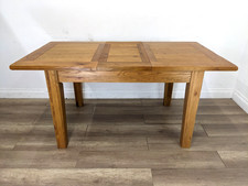 DINING TABLE Solid Oak Extendable Draw Leaf Detachable Chunky Legs FREE DELIVERY