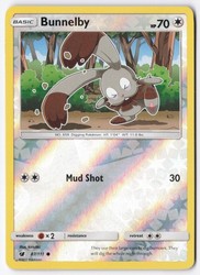 Bunnelby 87/111 Crimson Invasion Reverse Holo