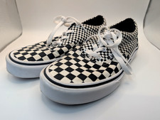 Vans Off The Wall Checkerboard Lace-Up Sneakers Youth Size 5 Black White
