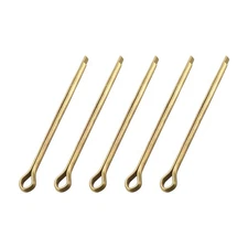 Split Cotter Pin - 3mm x 50mm Solid Brass 2-Prongs Gold Tone 5 Pcs