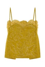 SAINT LAURENT Gold Jacquard Top New & Authent...