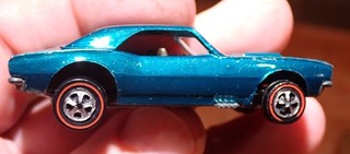 Hot Wheels redline custom Camaro US Aqua brown interior beautiful car
