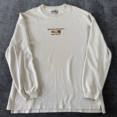 Vintage Time Out Raymond Vineyards Napa Valley Sweatshirt Beige Men s 2XL
