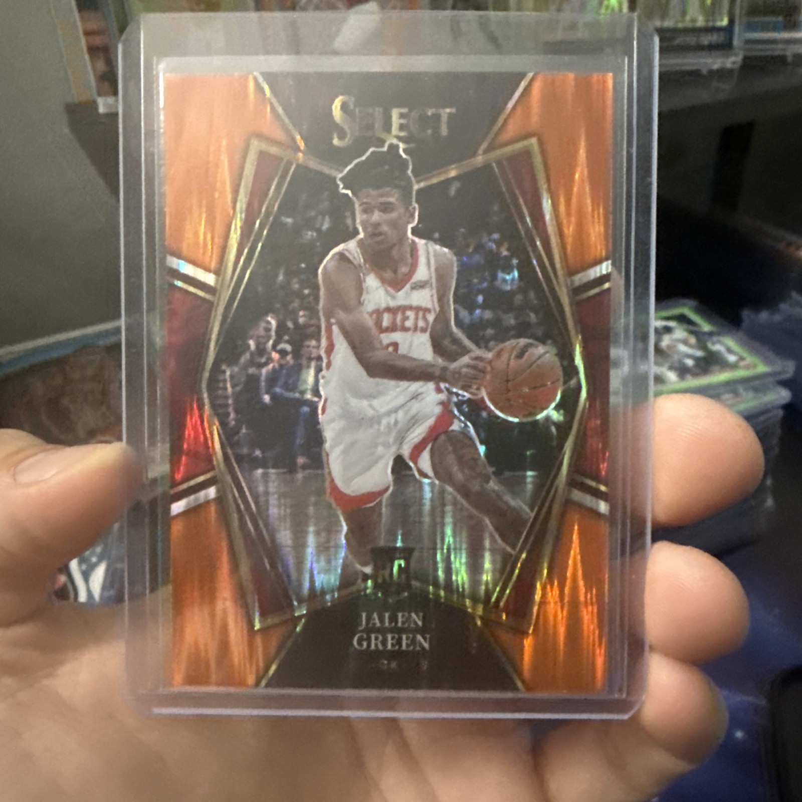 2021-22 Panini Select Basketball #190 Orange Flash Prizm JALEN GREEN RC