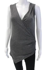 Drew Womens Jersey Tunic Tank V-Neck Dark Gray Sleeveless Rayon Modal Size XS