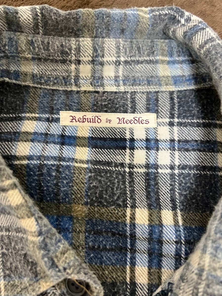 Rebuild by Needles Patchwork Plaid 7-Cut Flannel Reflection Shirt Size XL image 7